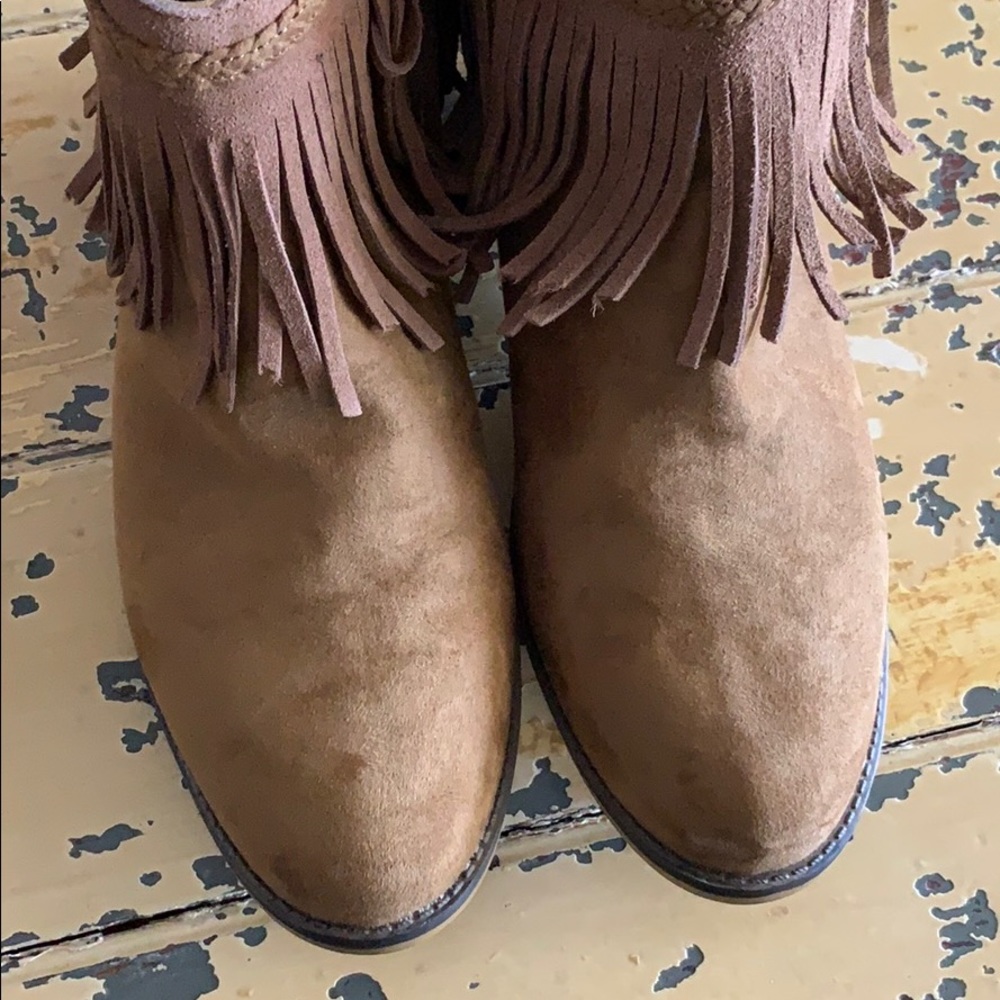 💥 FAUX SUEDE ANKLE BOOTS SZ 10 - Picture 8 of 8